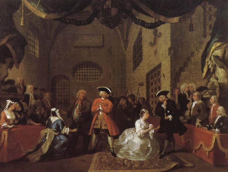 William Hogarth Beggar s opera oil painting picture